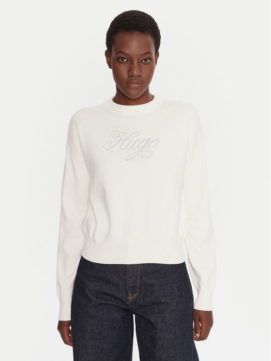 

Свитер relaxed fit Slogix_B 50548145 Hugo, бежевый