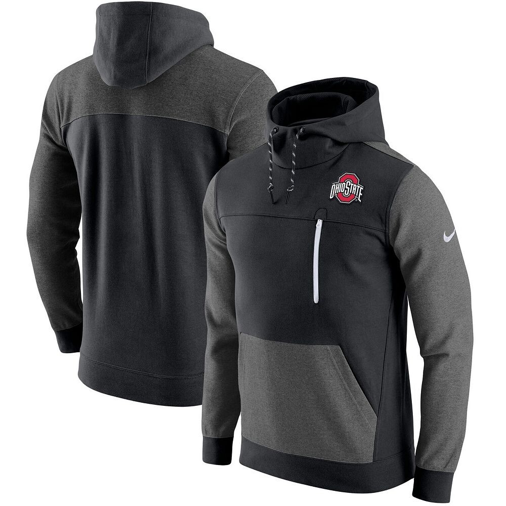 

Мужской пуловер с капюшоном Nike Black Ohio State Buckeyes AV-15 2.0 Slim Fit, цвет Osu Black