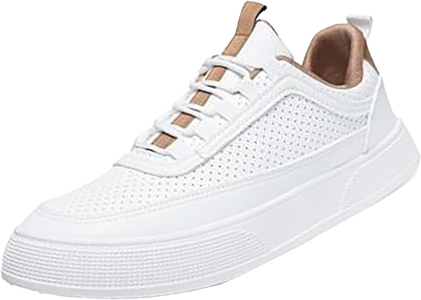 

Мужские кожаные ортопедические кроссовки с перфорацией, шнуровкой, легкие, слипоны для ходьбы, повседневные, удобные, деловые туфли Generic, коричневый