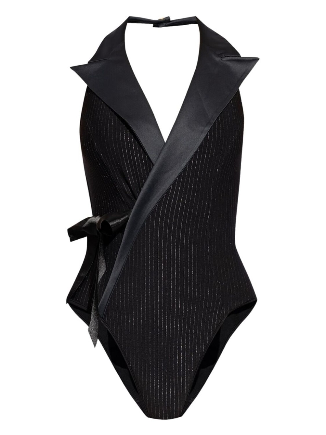 

Balmain купальник с эффектом металлик, черный