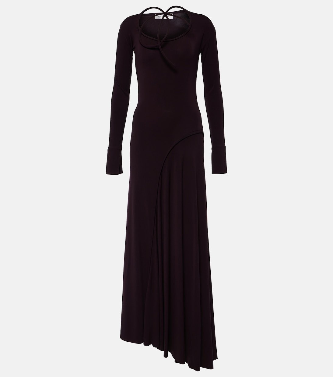 

Асимметричное платье из джерси Victoria Beckham, Deep Mahogany