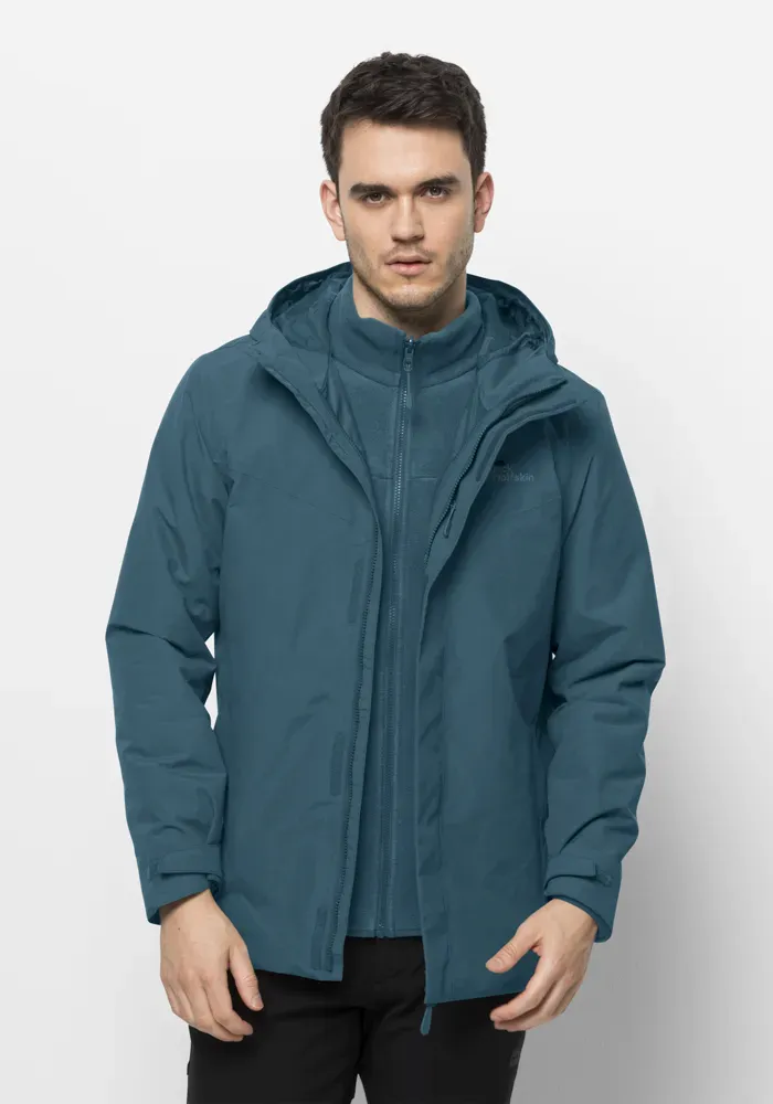 

Функциональная куртка 3-в-1 Jack Wolfskin "ALTENBERG 3IN1 JKT M " (2 шт.), с капюшоном, синий