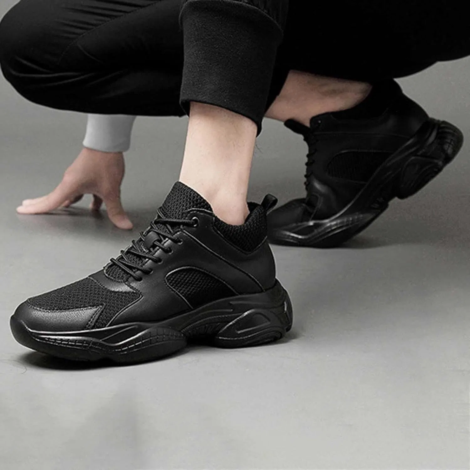 Generisch 2026-Стильные кроссовки, Dad Shoes, die die Größe erhöhen, für Leistung Komfort im Alltag, Schwarz — фото 4