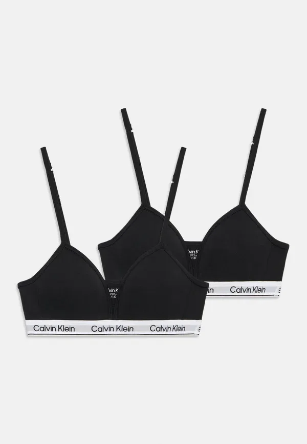 Топ-бюстье Calvin Klein Underwear Triangle 2 Pack, черный/классический белый