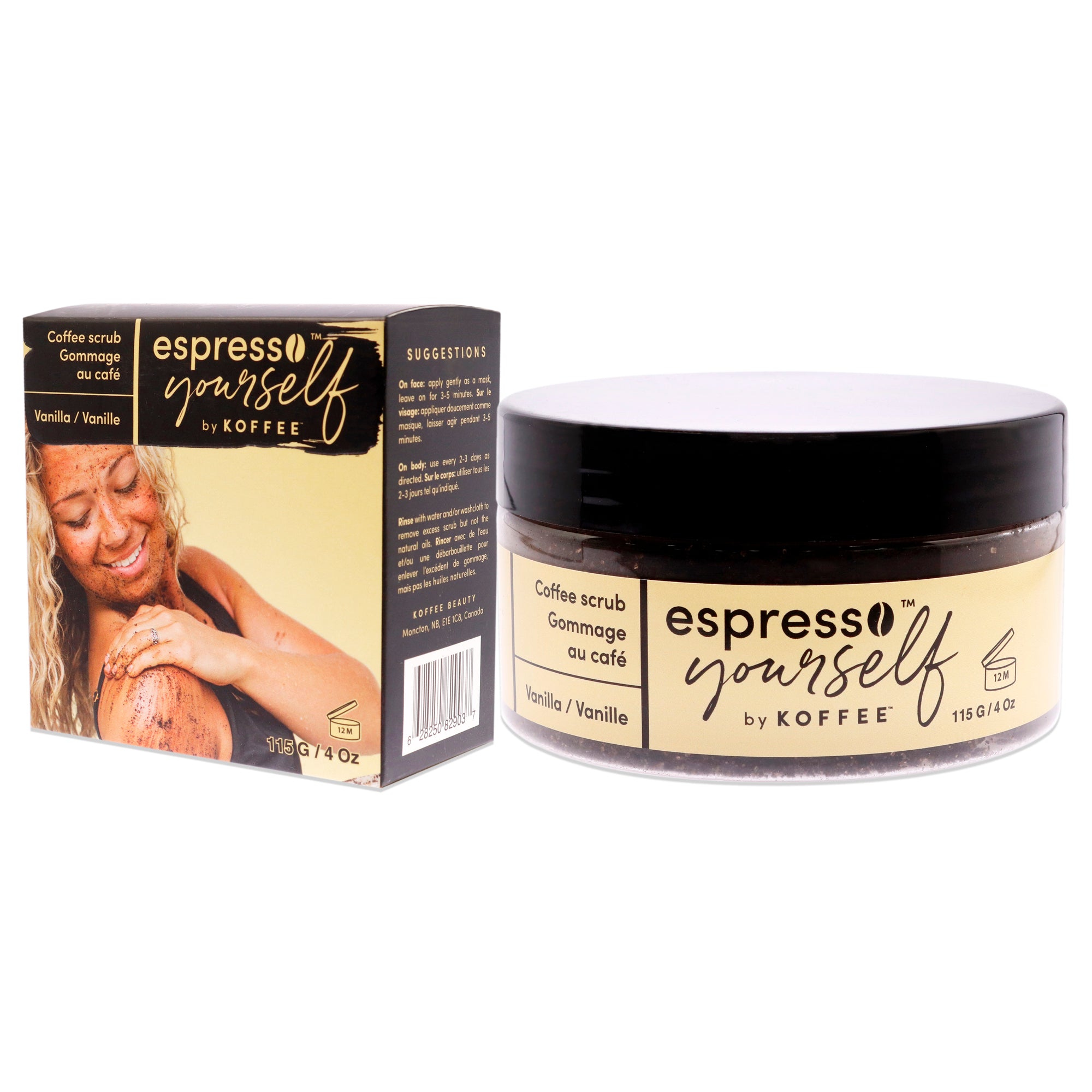 Кофейный скраб «Шоколад» от Koffee Beauty для мужчин и женщин - скраб 4 унции Koffee Beauty, шоколадный — фото 4