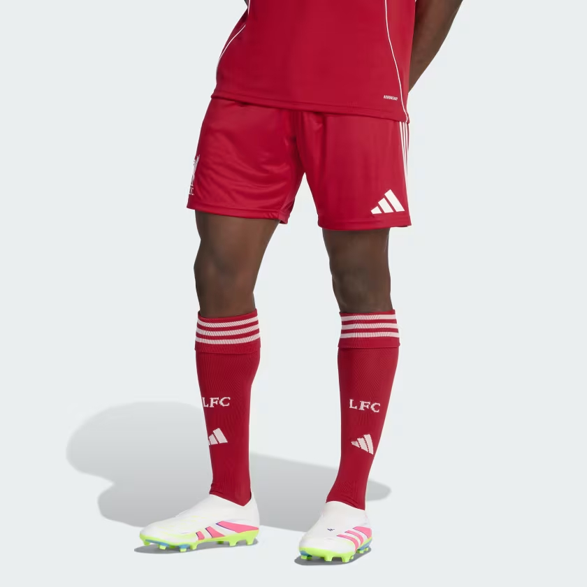 Футболка Free Shipping With AdiClub Liverpool Fc 25/26 Home Shorts Adidas, красный — фото 2