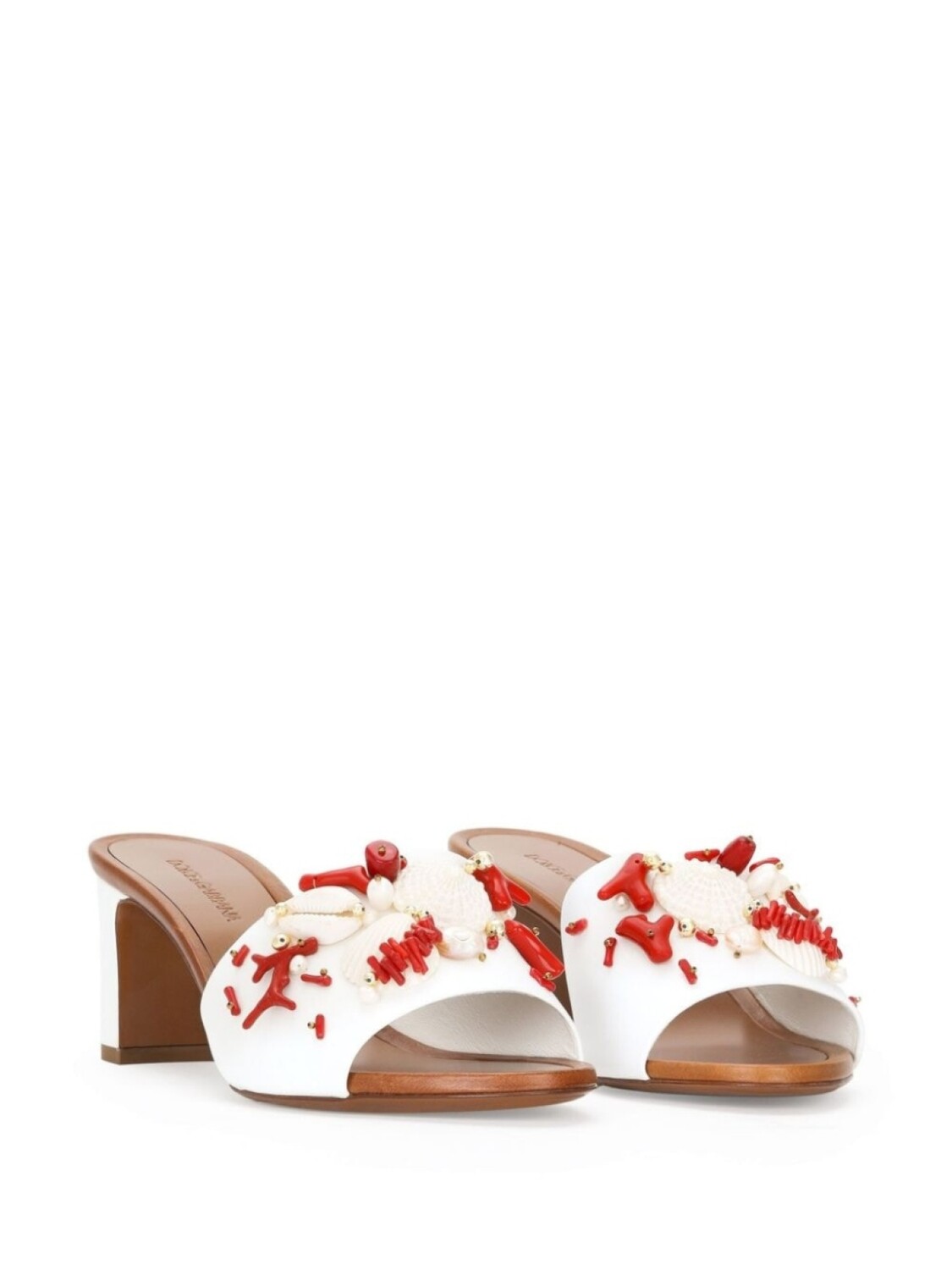 Dolce & Gabbana мюли на каблуке, белый — фото 2