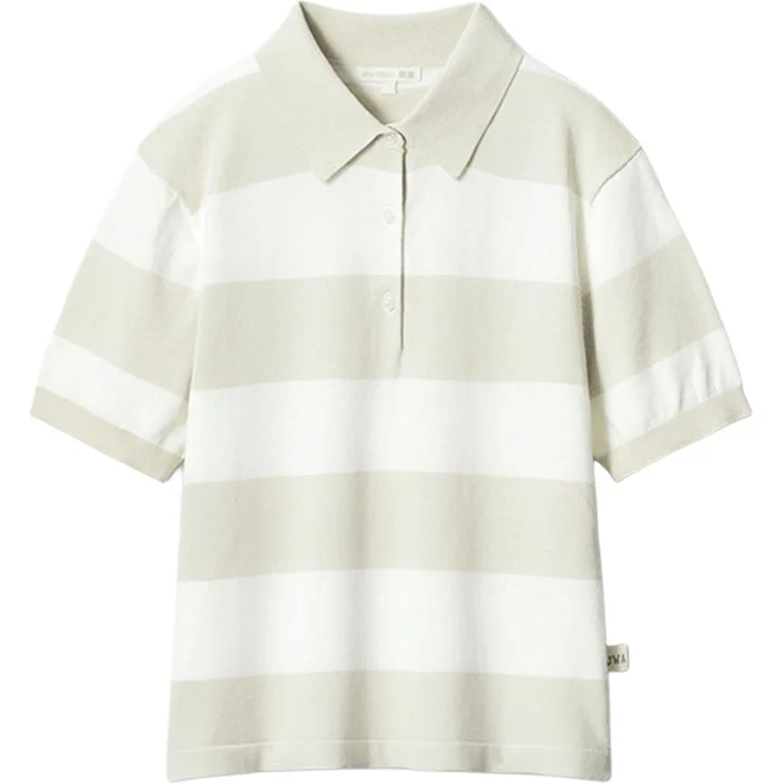 Футболка-поло JW Anderson SS26 женская UNIQLO, бежевый