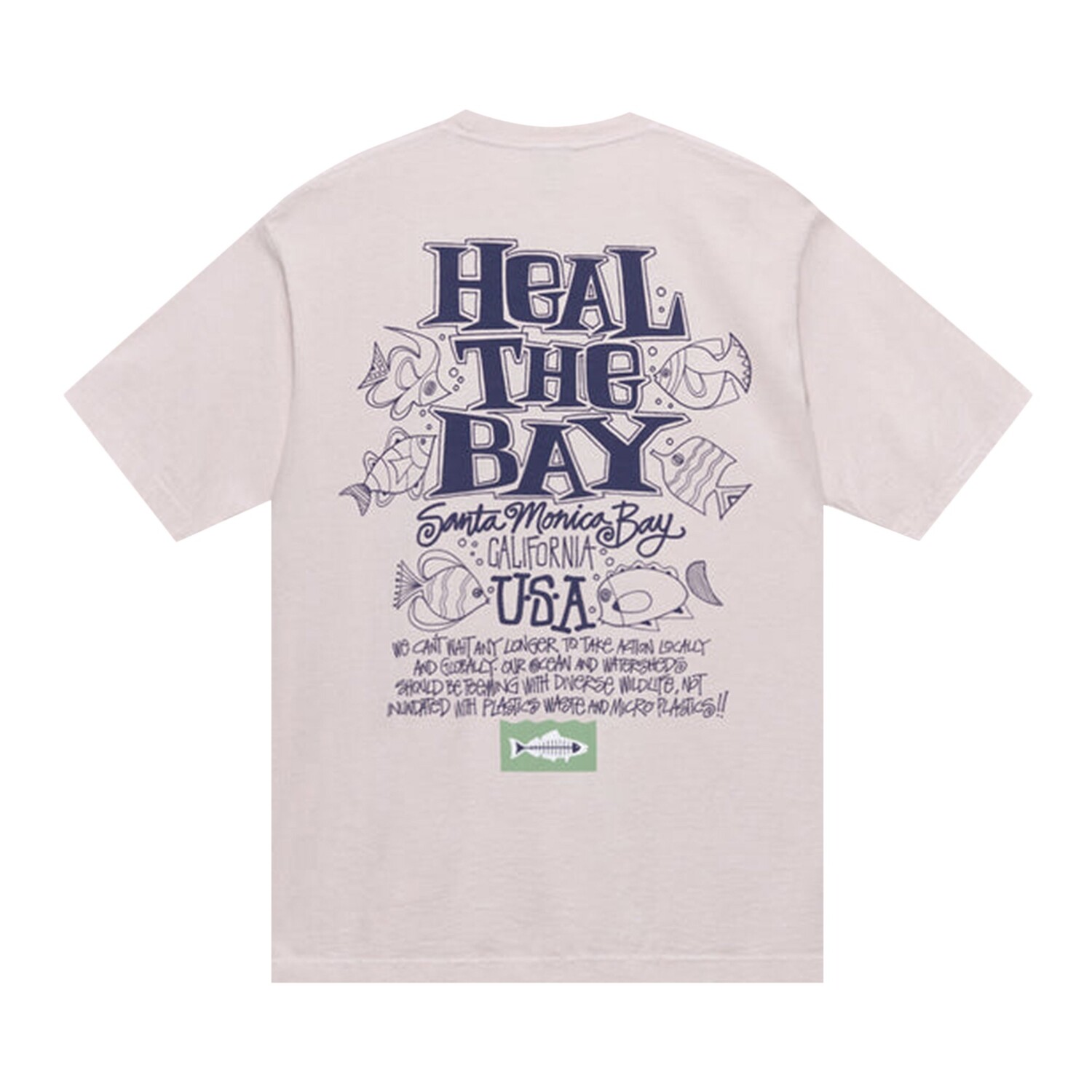 Футболка Stussy Heal The Bay Ocean, окрашенная в пигмент, цвет Румяна — фото 2
