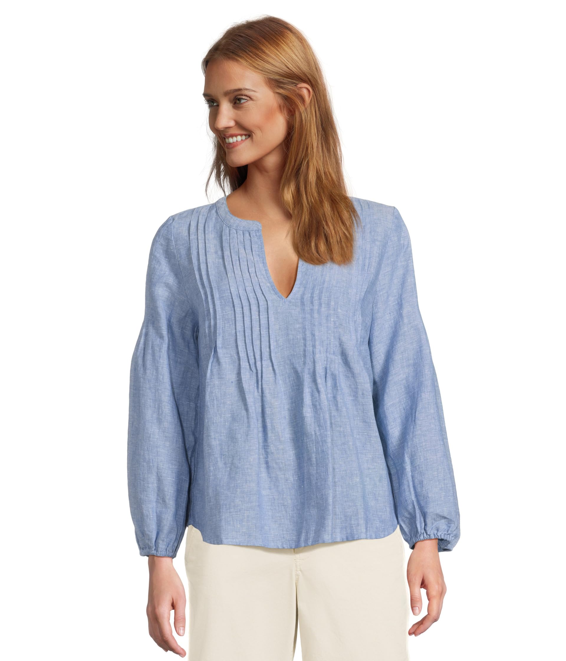 

Топ Tommy Bahama Coastalina Pintuck Peasant Top, цвет Buccaneer Blue