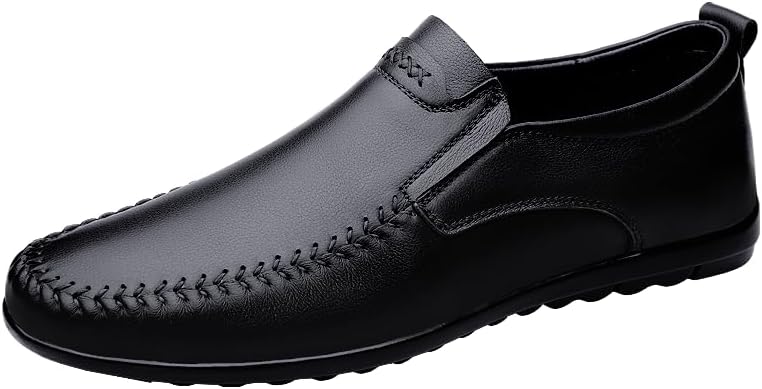 

Мужские туфли на каждый день, высококачественные, ручной работы, из натуральной кожи, итальянские лоферы, легкая мужская повседневная обувь Sfwarmart, черный