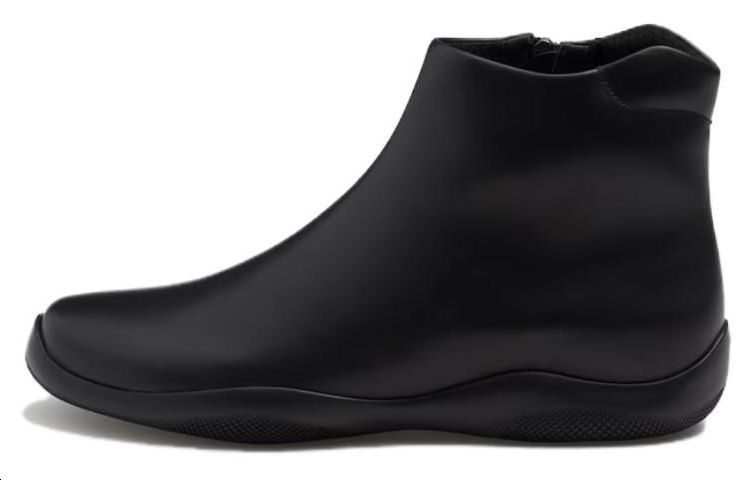 

PRADA Кожаные ботинки Toblach на шнуровке мужские черные 4 см