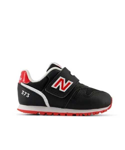 Детские кроссовки New Balance 373 Hook and Loop красно-чёрные