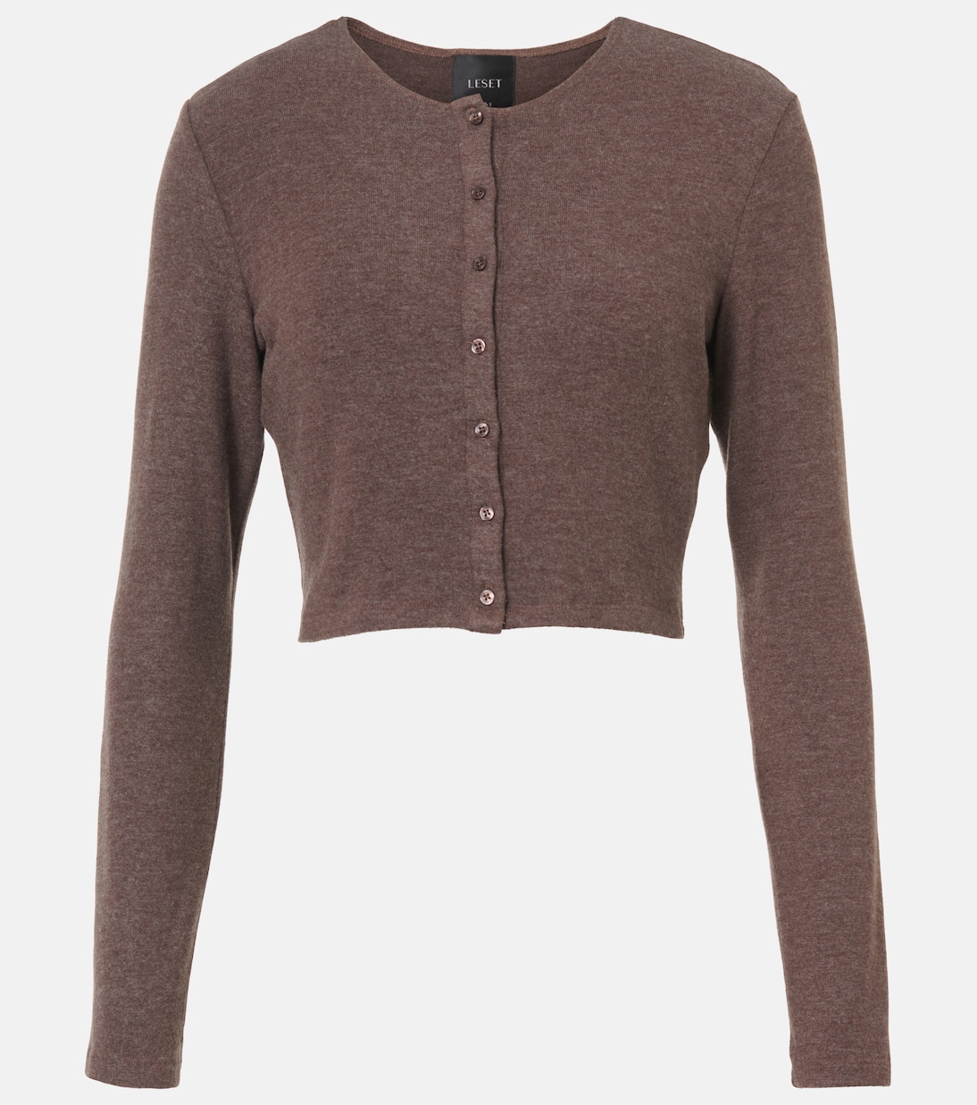 

Укороченный трикотажный кардиган Lauren Leset, коричневый