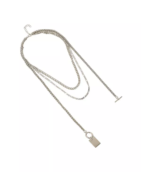 

Женское многослойное ожерелье с подвесками Interlock Sohi, silver