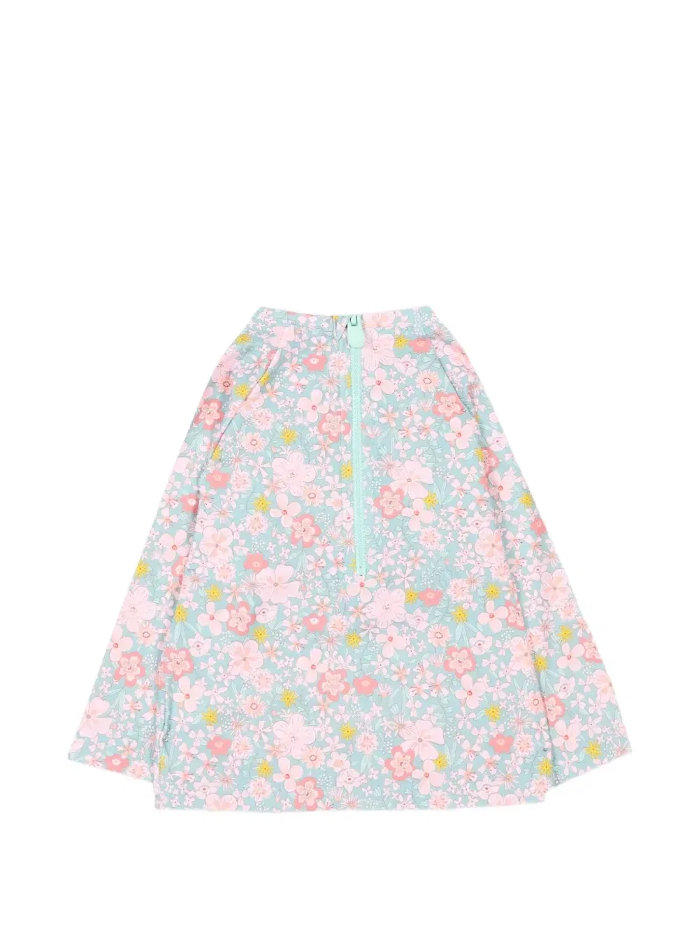 Топ с длинными рукавами с цветочным узором Petit Bateau, синий — фото 2