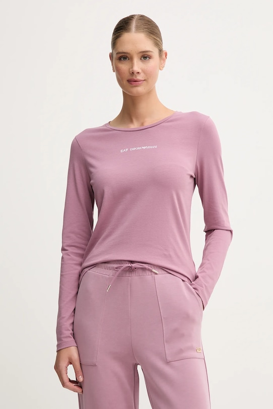 

Лонгслив Ea7 Emporio Armani, розовый
