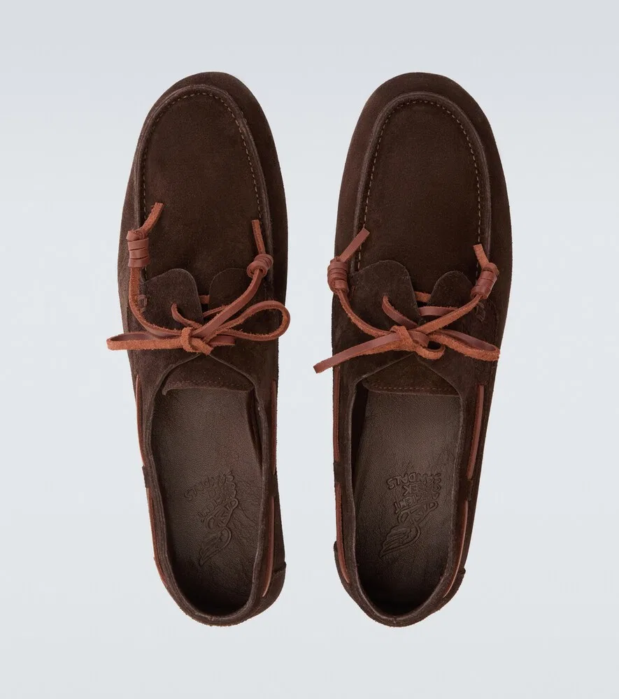 Замшевые лодочные туфли Pliario Ancient Greek Sandals, коричневый — фото 4
