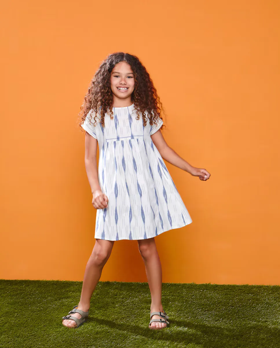 

Платье для девочки с коротким рукавом Kids El Corte Inglés, белый