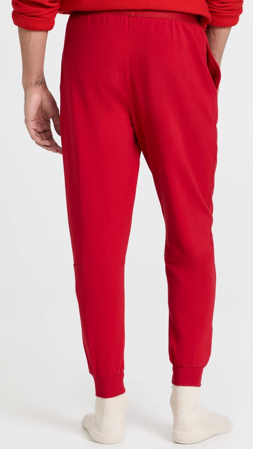 Мужские лоснистые леггинсы Calvin Klein Sleep Joggers, Rustic Red — фото 3