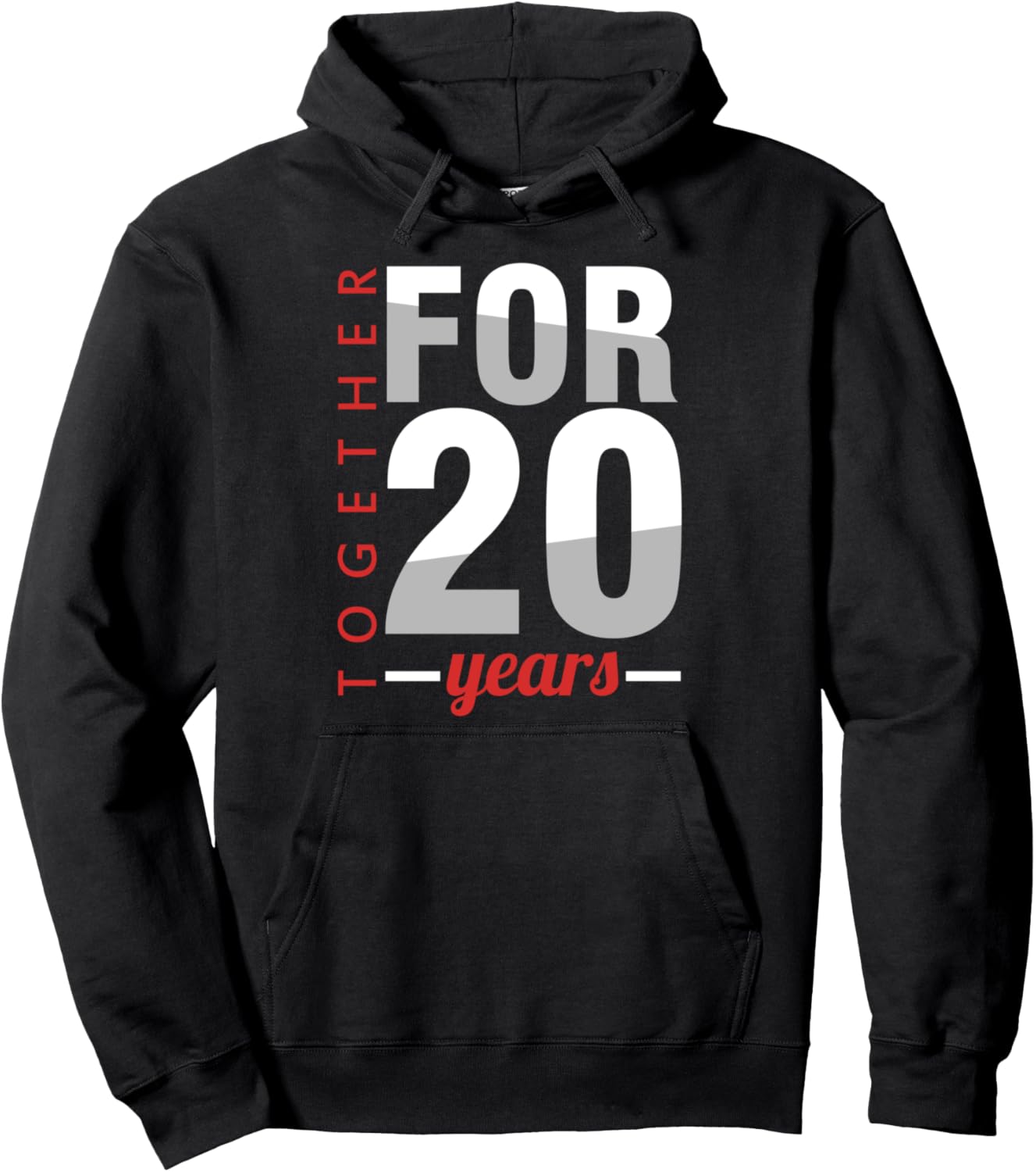 

Мы идем вместе уже 20 лет, годовщина свадьбы, фарфоровая свадебная толстовка Marriage Family Couple Husband Wife Groom Love Gift, черный