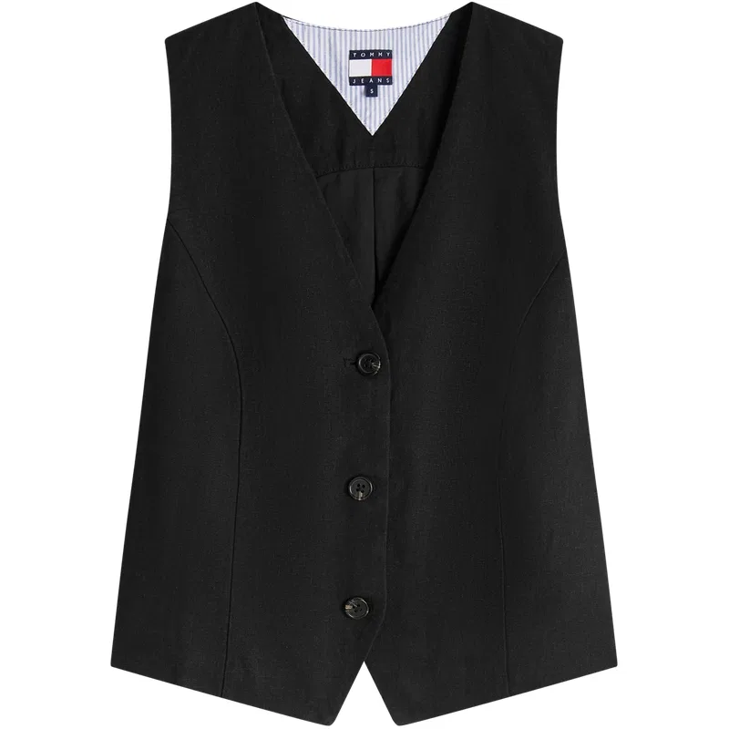 Жилет с V-образным вырезом Tommy Hilfiger Black BDS