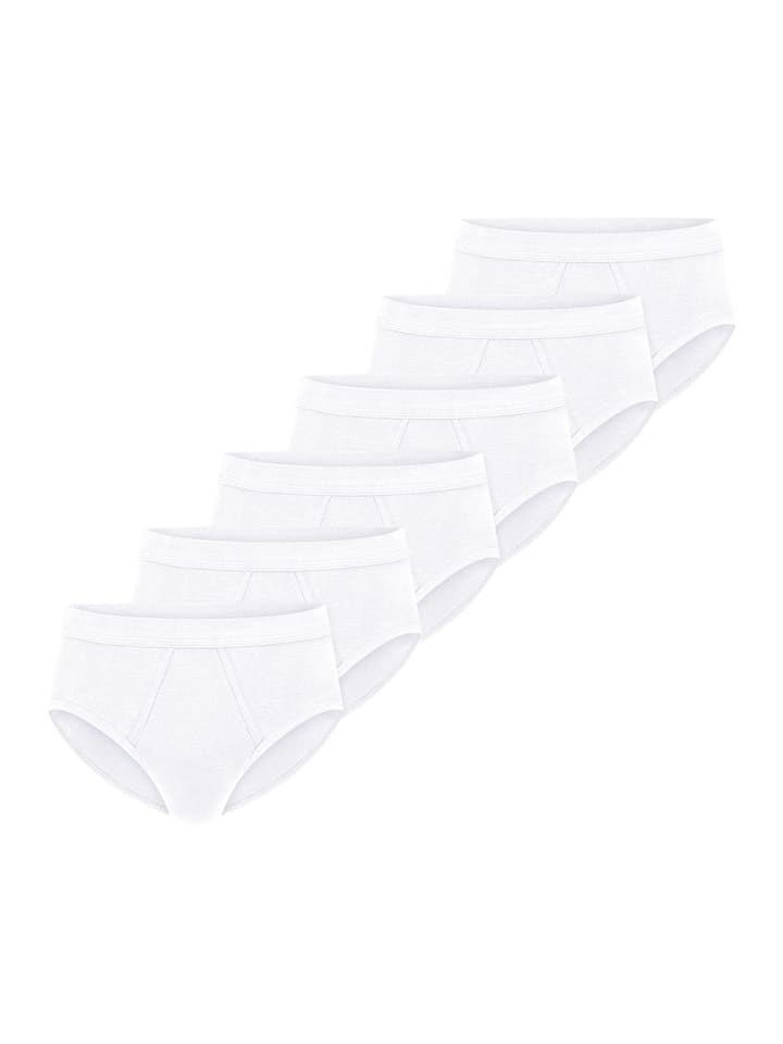 

Schiesser Спортивные трусы/нижнее белье Cotton Essentials из тонкой ребристой ткани, белого цвета