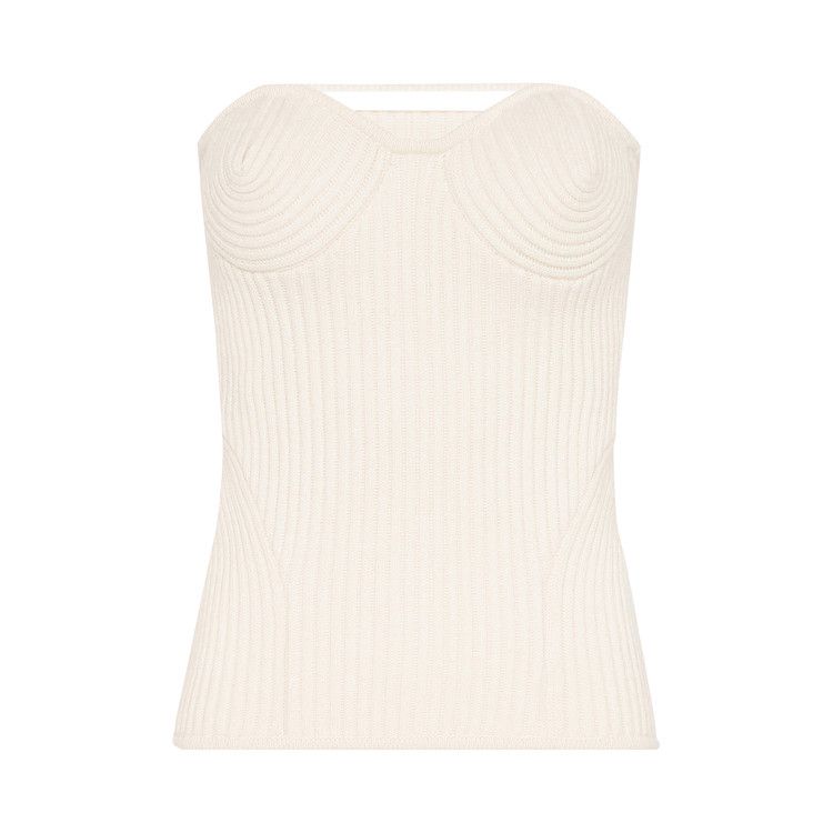 

Топ Jean Paul Gaultier Stretch Merino Wool Ribbed Corset, White