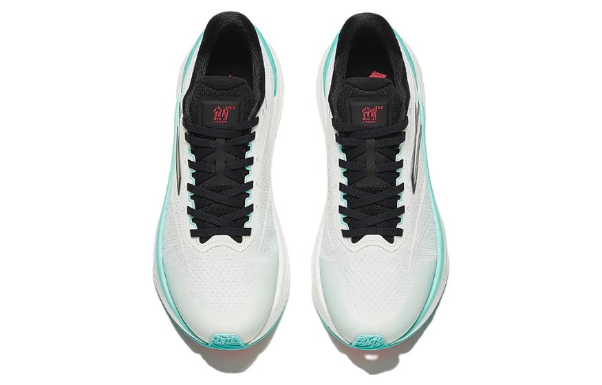 Anta Cushioning, Износостойкие низкие кроссовки для бега мужские белый голубой черный, Papyrus White/Clearwater Blue/Basic Black — фото 3