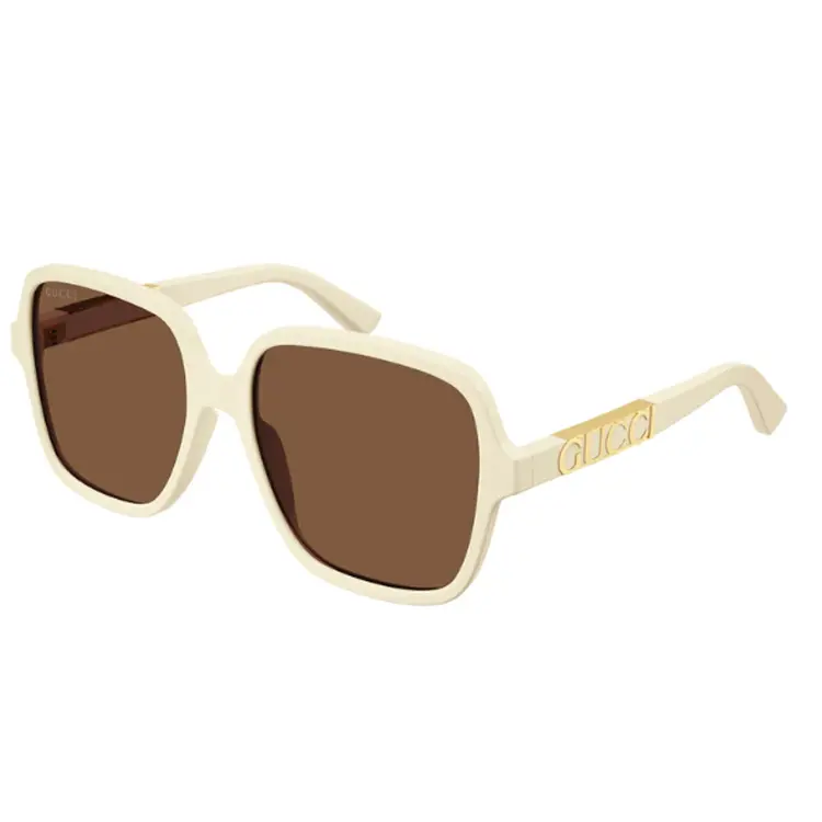 GUCCI Ацетатные квадратные солнцезащитные очки унисекс белые, White — фото 3