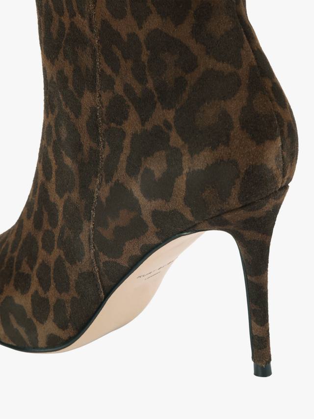 Belgravia ботинки до колена из замши с леопардовым принтом Kurt Geiger London, Dark Brown — фото 4