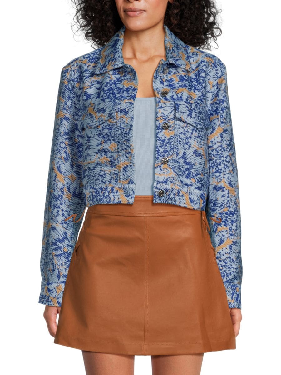 

Куртка Marc Floral Derek Lam 10 Crosby, синий мульти