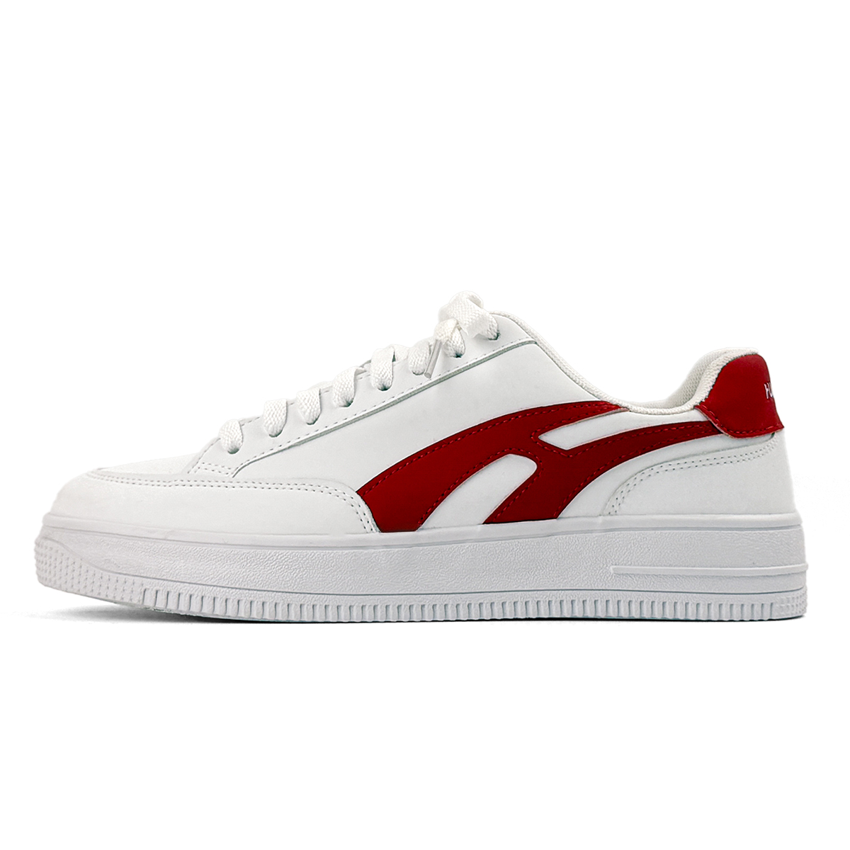 

HUANQIU Мужские скейтборд-кроссовки Faux Microfiber низкие, увеличивающие рост, устойчивые к истиранию, легкие, бело-красные