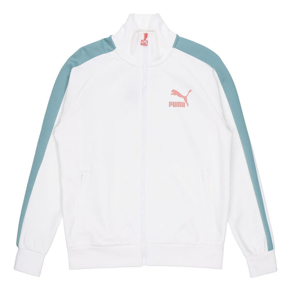 

Куртка PUMA Iconic Running Sports Training Colorblock Stand Collar Jacket White, белый
