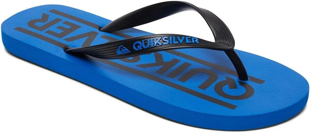 Мужские тапочки для душа и плавания. Логотип Quiksilver Java, черный/синий