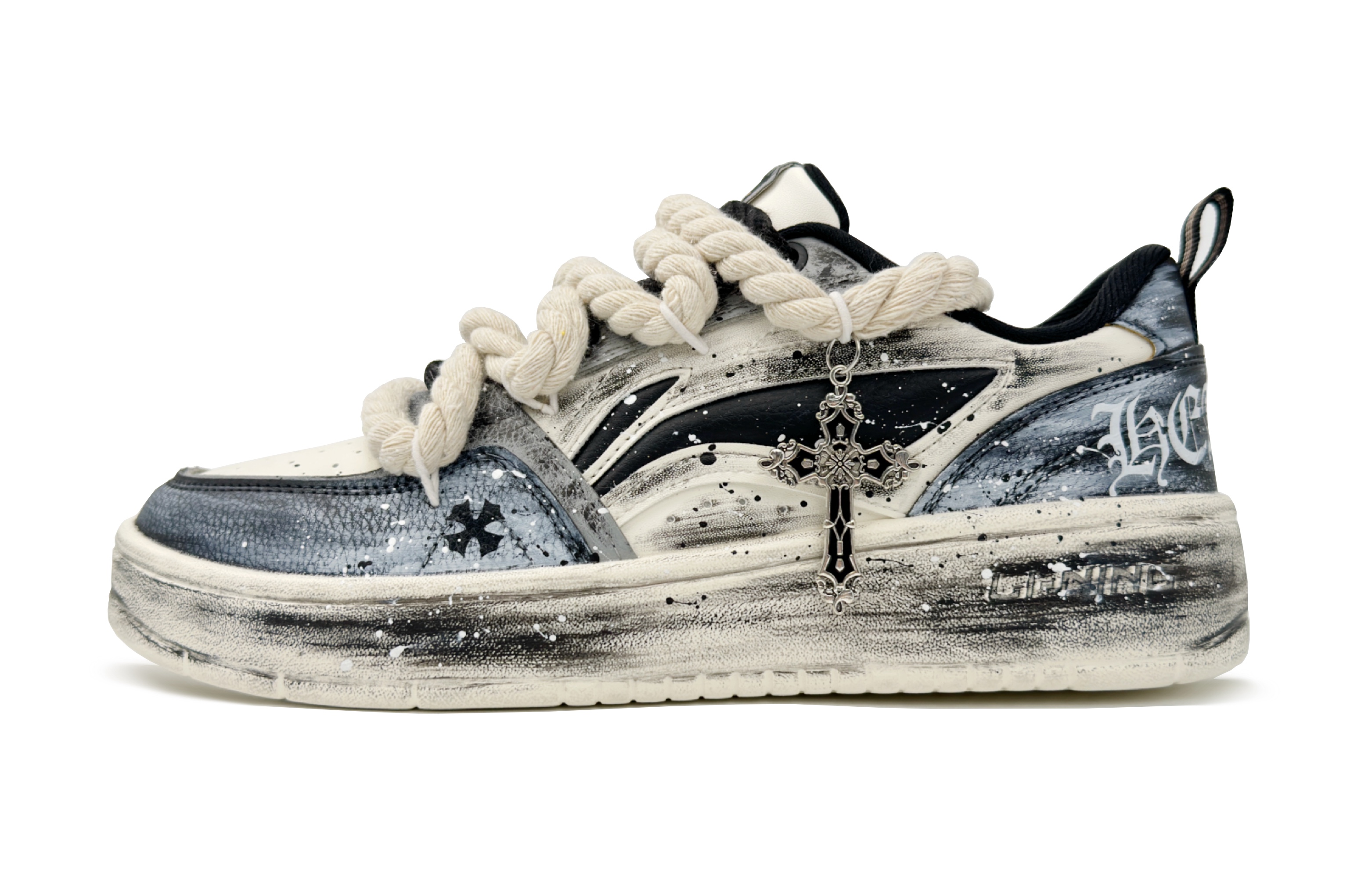 

LINING Низкие, износостойкие, противоскользящие кроссовки для скейтбординга, мужские, черно-коричневые