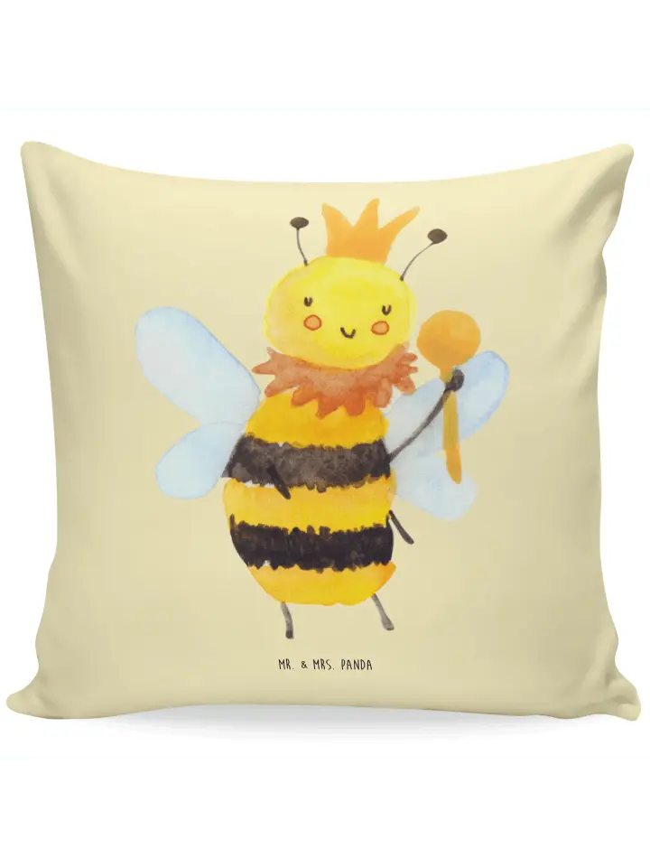 

Подушка Mr & Mrs Panda 40x40 Biene König, пастельно-желтый