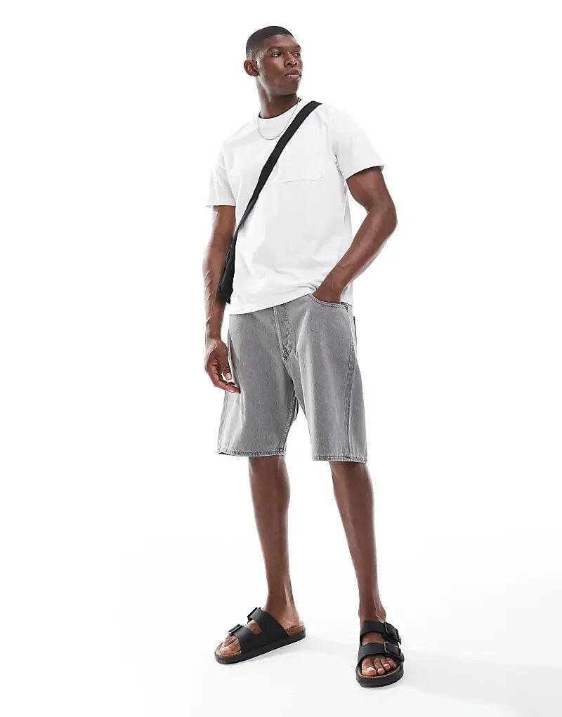 

Джинсовые шорты Jack & Jones Tony свободного кроя серого цвета