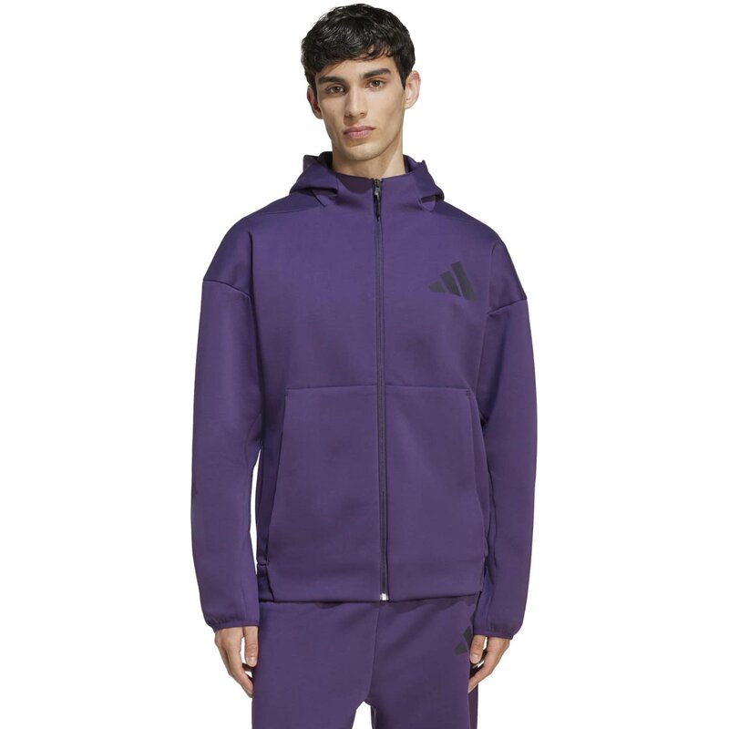 Толстовка с капюшоном новая adidas zne zip (обычная и длинная) Adidas, цвет aurplu — фото 2