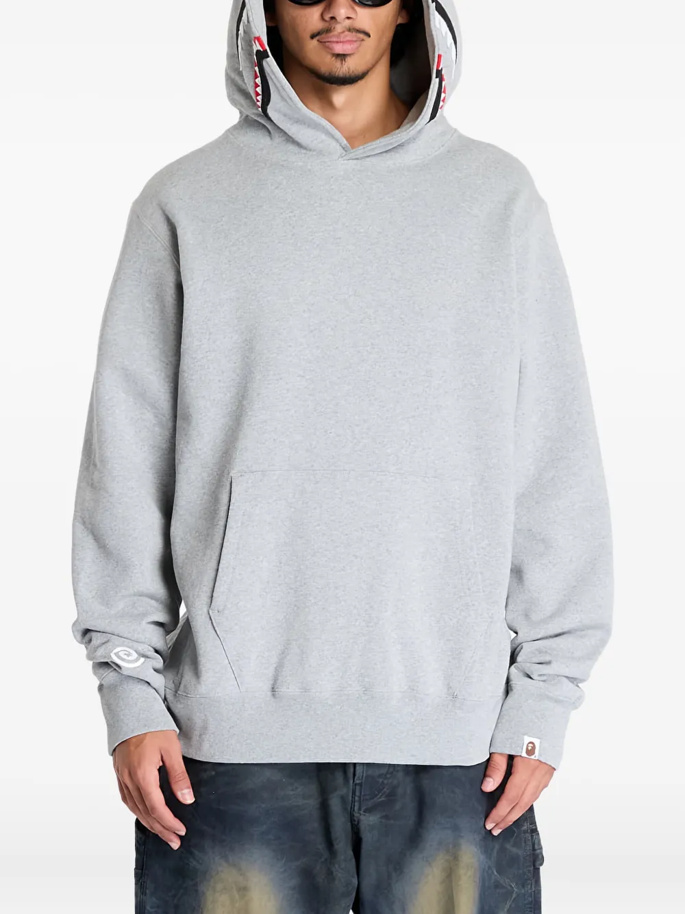

Худи Shark A BATHING APE, серый