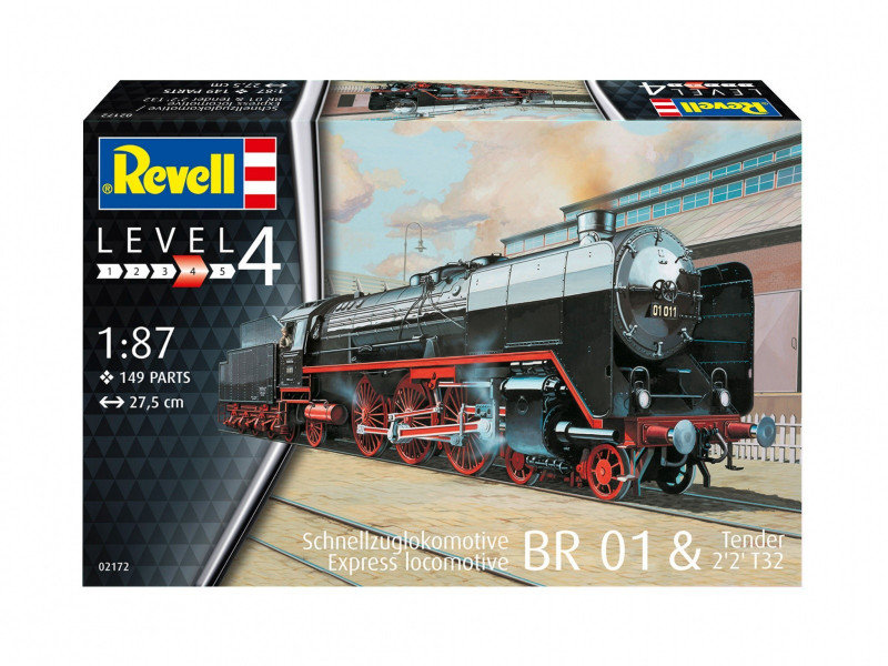 

Revell, Локомотив 1/87 Schnellzuglok Br 01, Модельный комплект, 14+