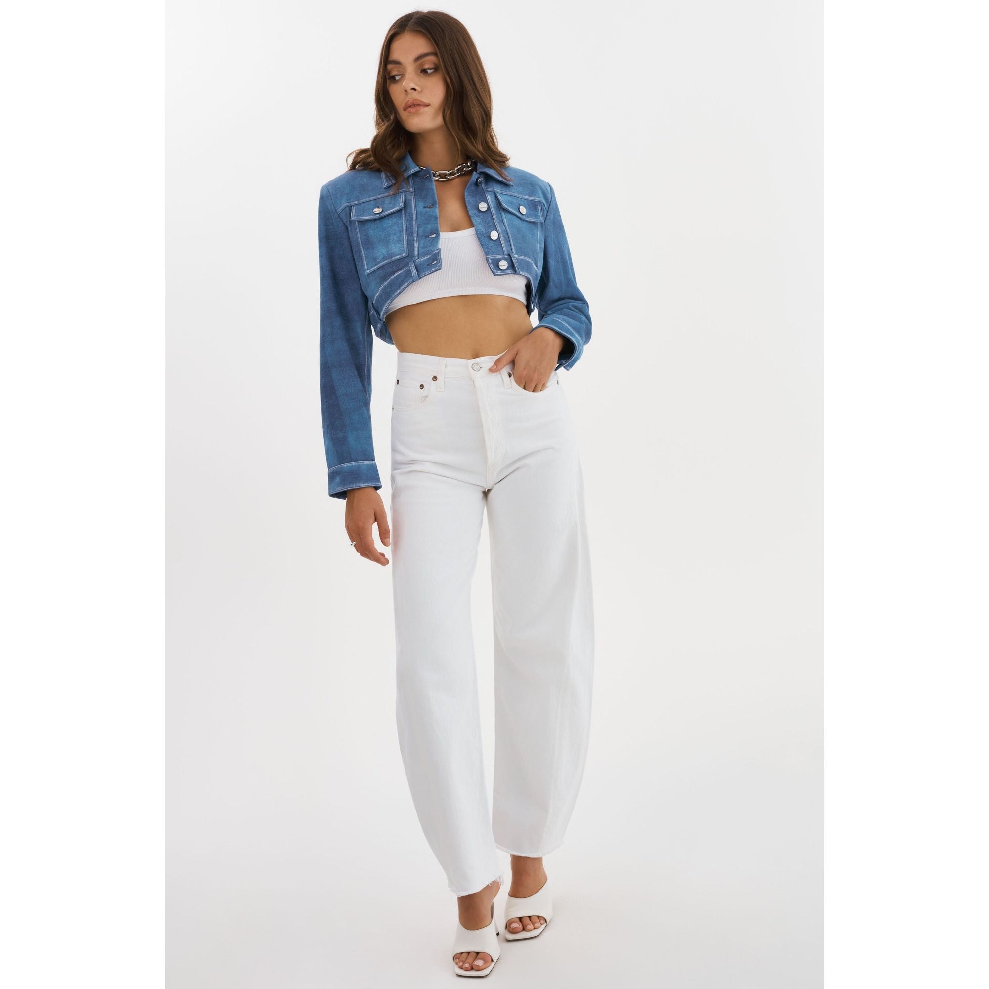 

Короткая кожаная куртка Lamarque, темный индиго