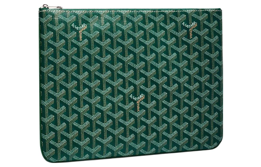 

GOYARD Кожаная косметичка с канвасом, 09CL09P Green