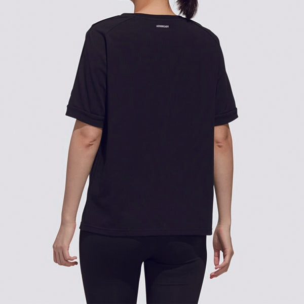 Футболка neo ss футболка спортивная с коротким рукавом Adidas, черный — фото 4