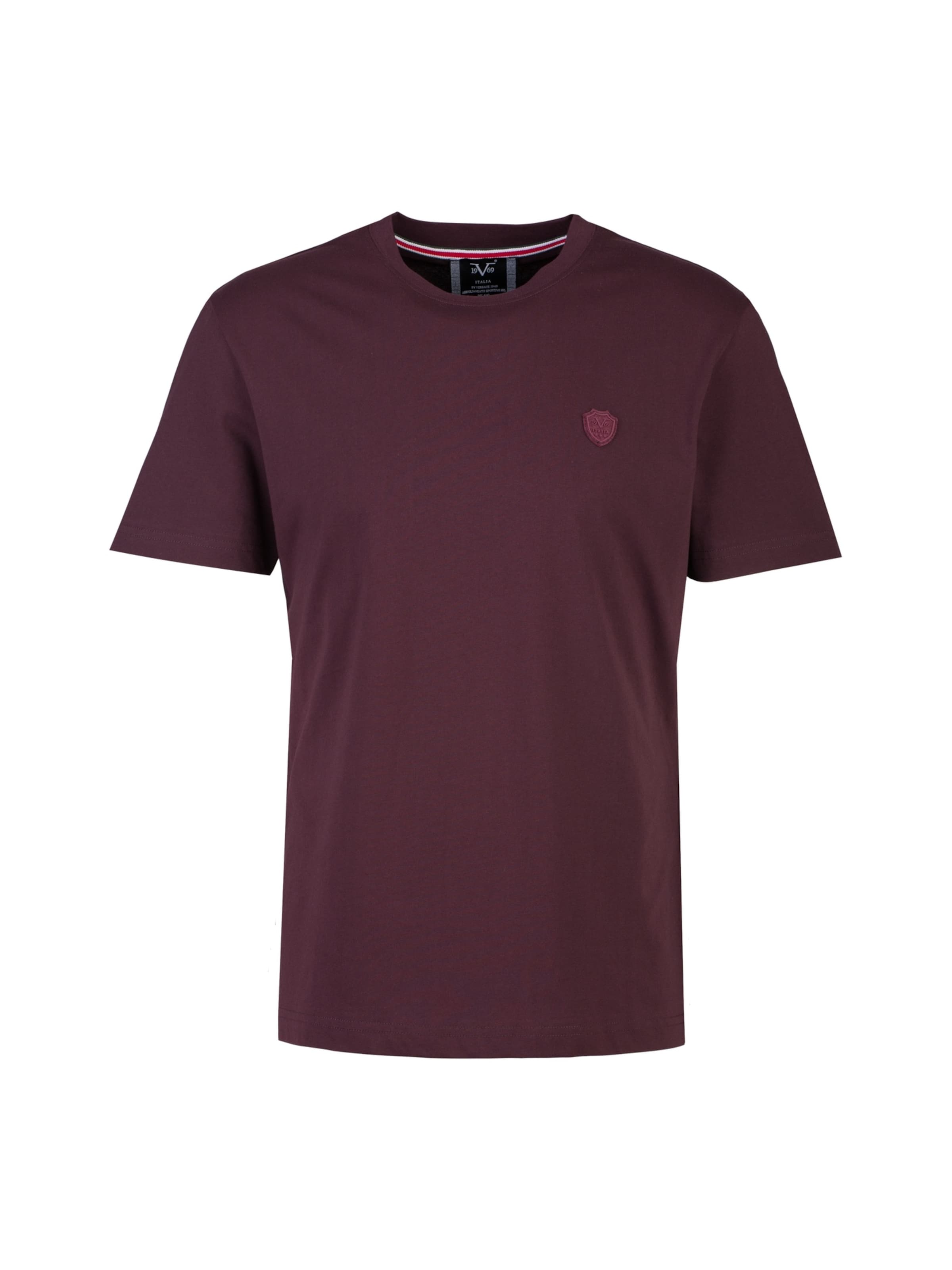 

19V69 ITALIA Футболка 'Rafael' в цвете Wine Red