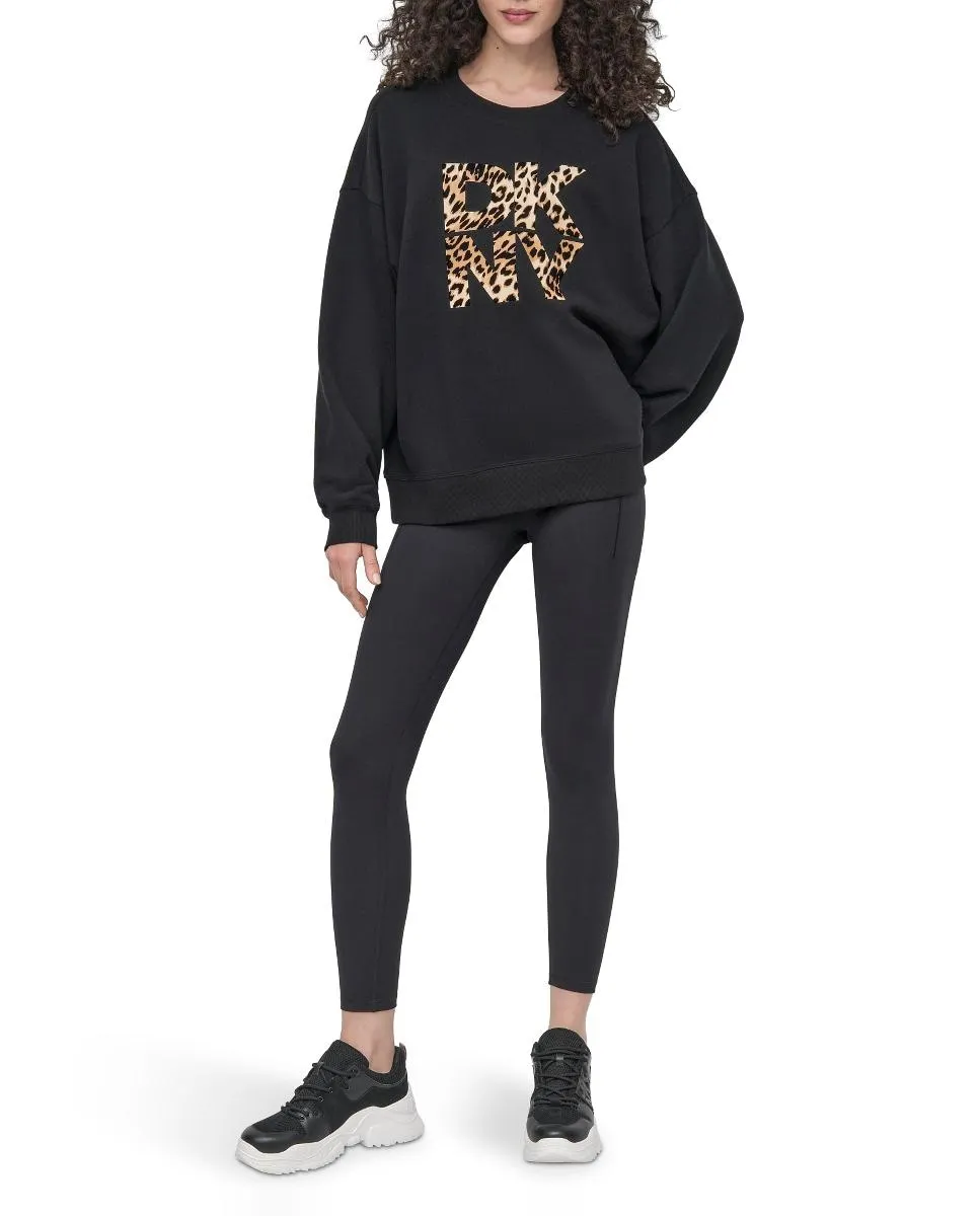 

Толстовка с логотипом для женщин Dkny Jeans, черный