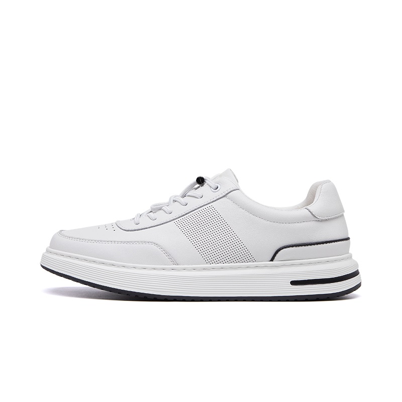 

Низкие кожаные скейтерские кроссовки мужские VICKI BROWN, белый черный