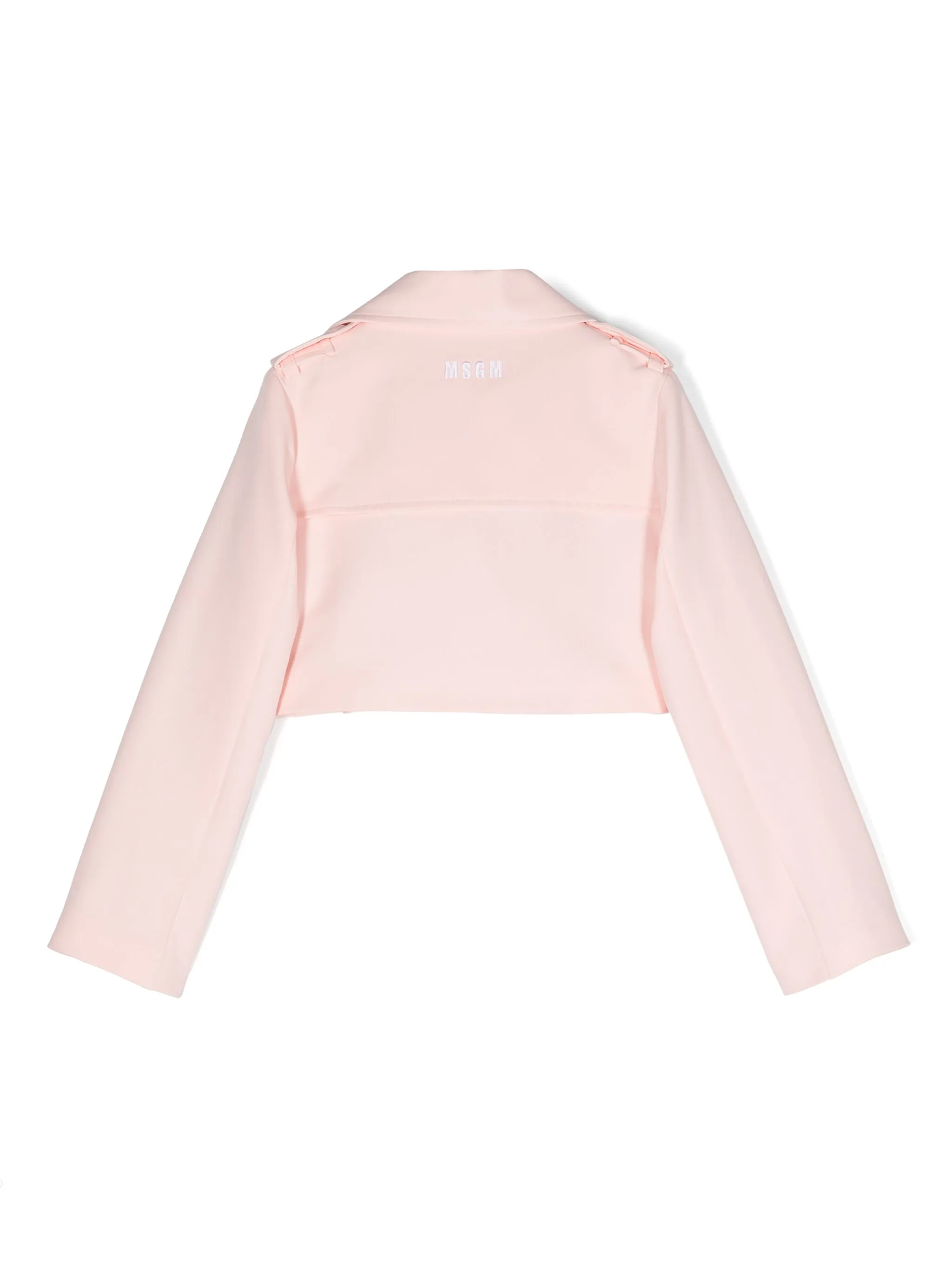 

Укороченный двубортный пиджак Msgm Kids, розовый