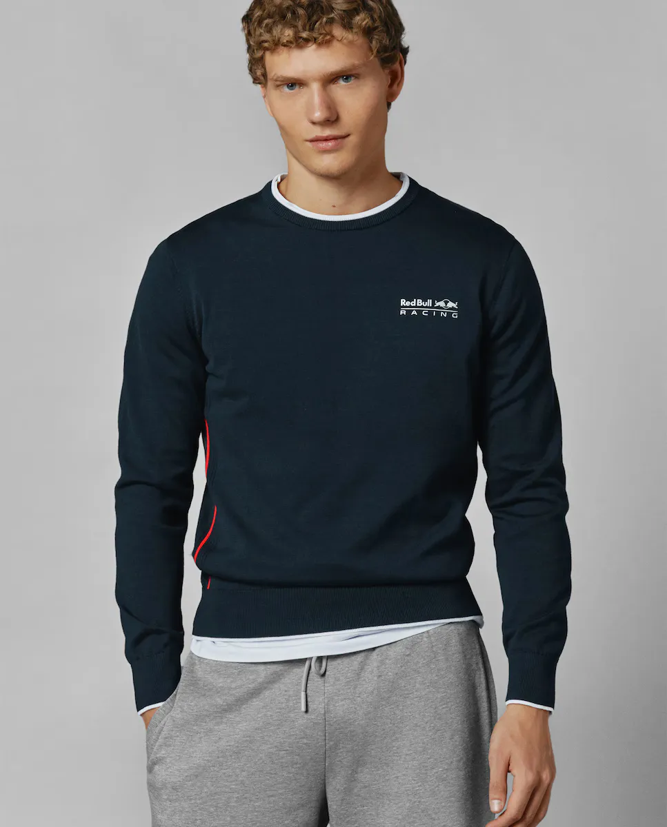 

Мужской свитер с круглым вырезом Red Bull Racing и принтом логотипа Pepe Jeans, темно-синий