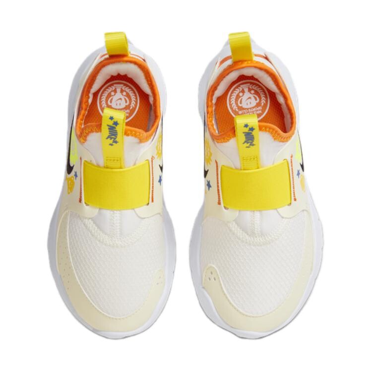 Кроссовки Flex Runner 3 Kids PS Low-top Sail White/Black/White/Fluescent Yellow/Bright Orange/Court Blue Nike, белый/голубой — фото 4
